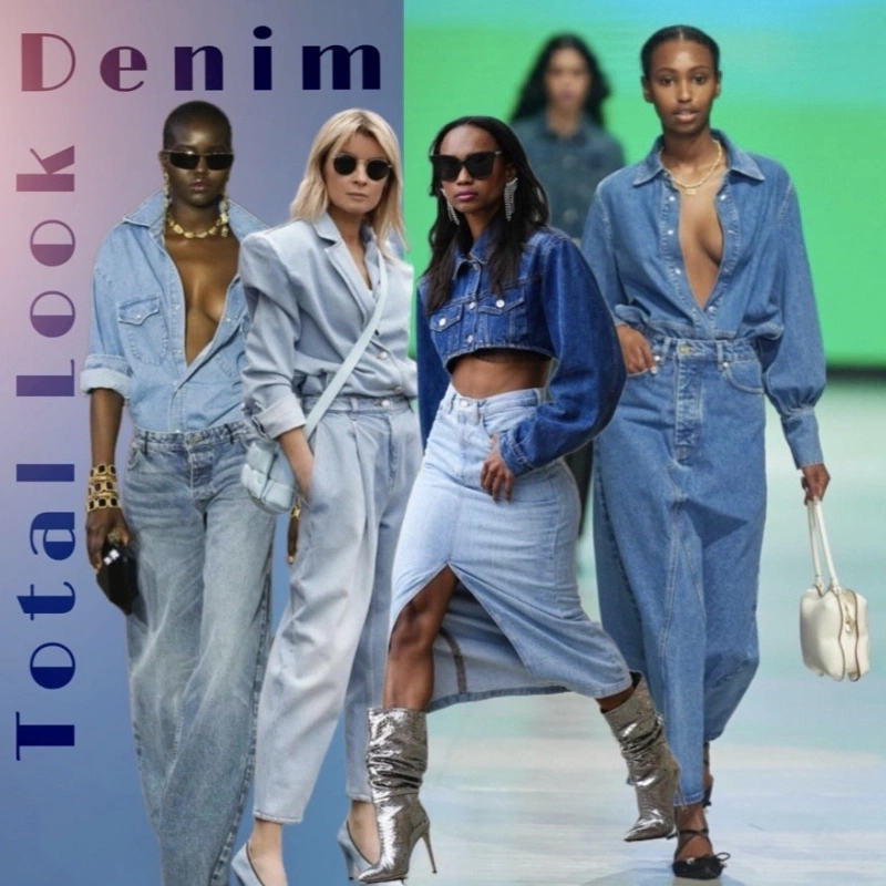 Denimový total look pro sezónu podzim/zima 2023/2024: elegance a uvolněnost v jednom.