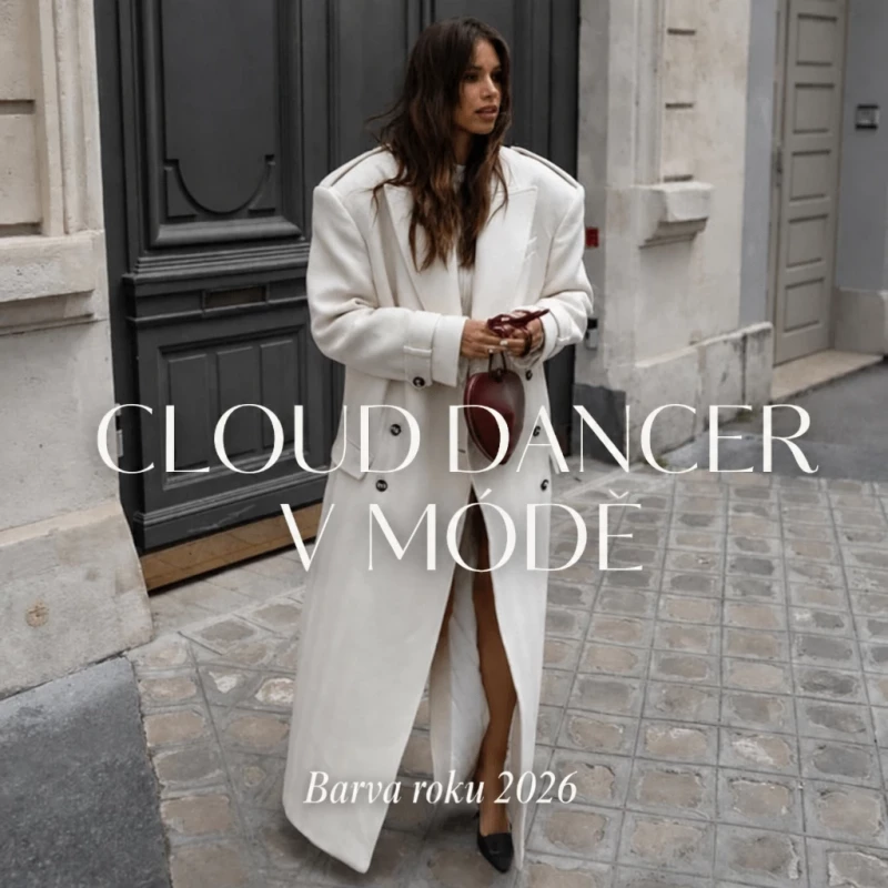 Barva roku 2026 podle Pantone v módě: Cloud Dancer Barva roku 2026 podle Pantone v módě: Cloud Dancer