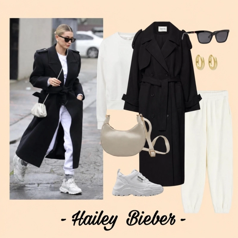 Styl hvězd: zimní kabát à la Hailey Bieber!
