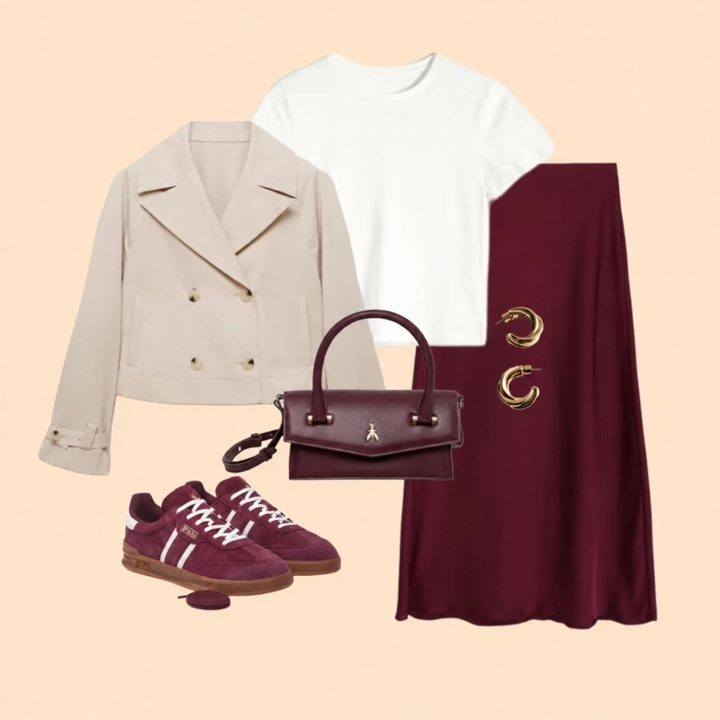 Stylizace s burgundem v roli hlavní hvězdy – ideální look na podzim 2024 Stylizace s burgundem v roli hlavní hvězdy – ideální look na podzim 2024